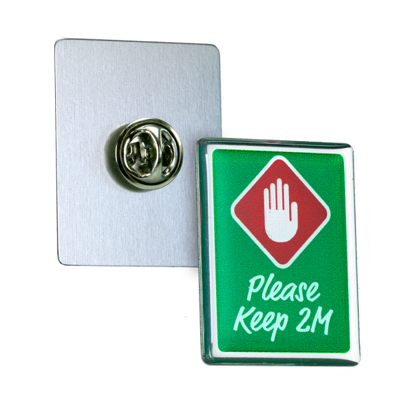 Britishmade aluminium clutch pin badge