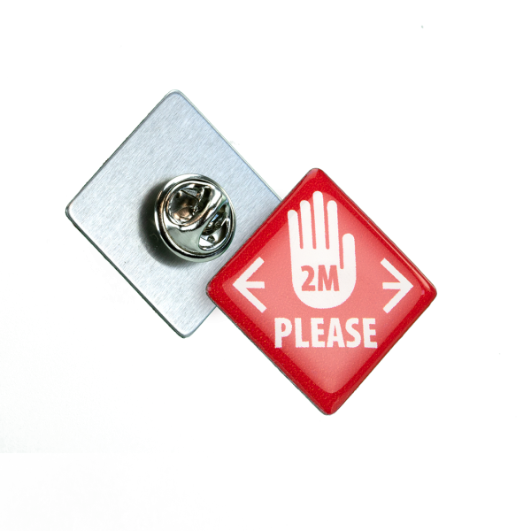 Britishmade aluminium clutch pin badge