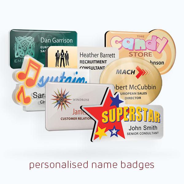 personalised name badges